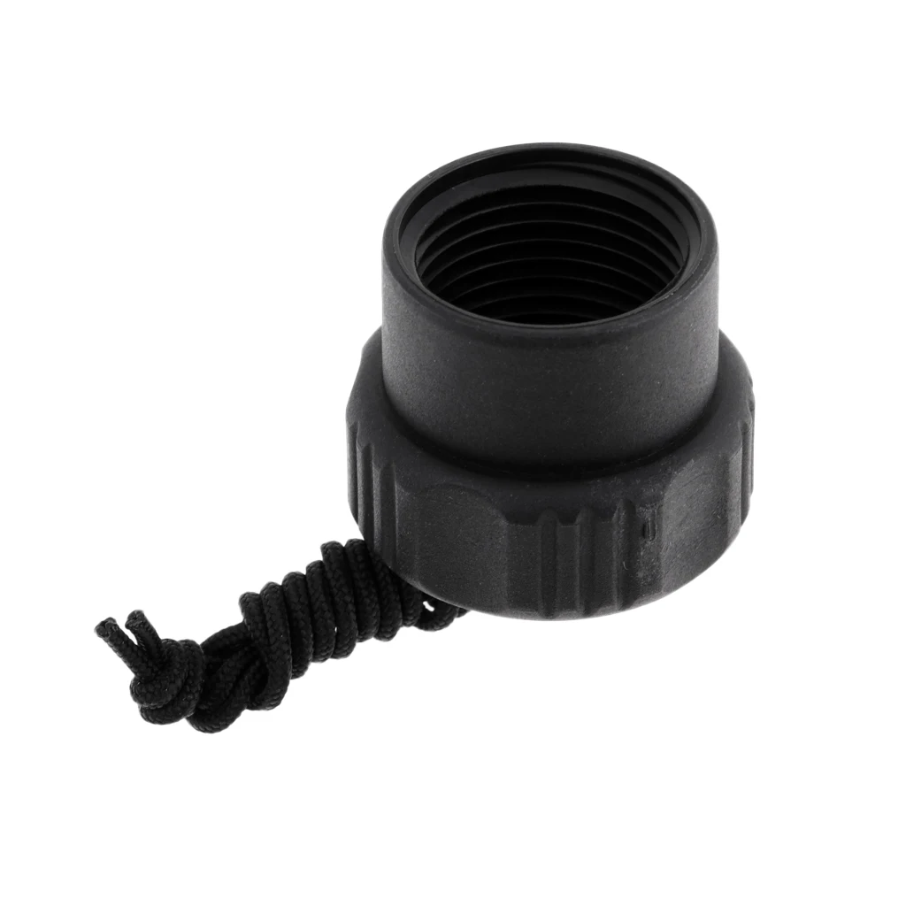 Professional Scuba Diving First 1st Stage DIN Regulator Tank Valve Threaded Dust Plug Protection Cap & Swivel Rope