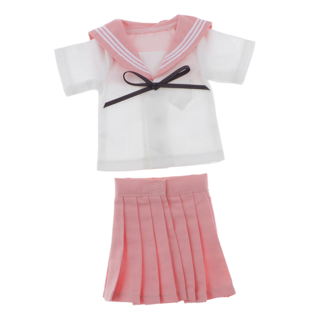 1/4 School Uniform Outfit for BJD Dollfie 17inch 18inch Dolls Clothes DIY