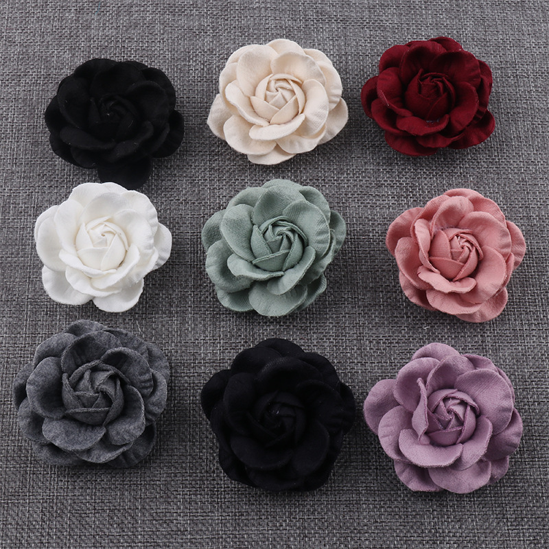 5PC handgemachte Kleidung Pullover Retro langer Abschnitt Ethno-Stil lila einfache Mode Corsage Stoff Blumen-Accessoires Zubehör – Detail 2