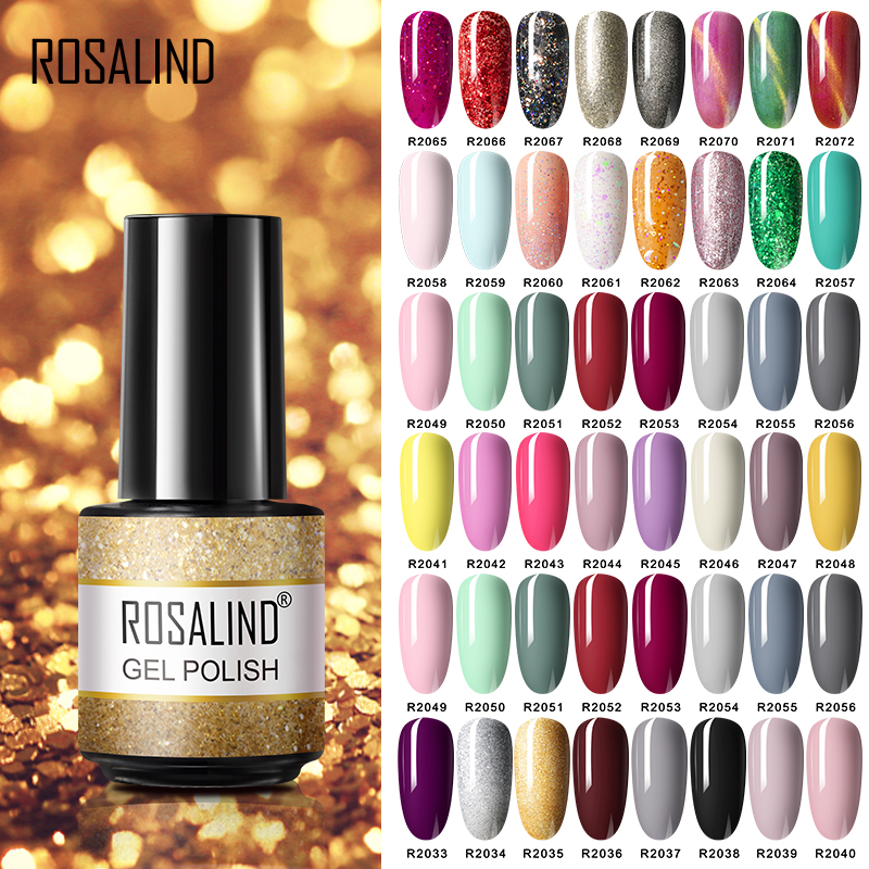 Best of ROSALIND Nail Art 7ML Gel Polish 80 Color For Manicure Design UV Nail Polish Gel Lacquer Soak Off Semi Permanent Gel Nail Polish Reviews & Tips