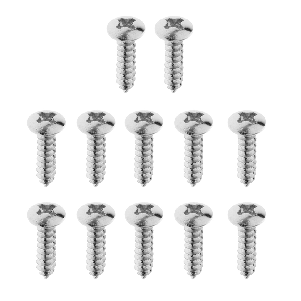 12pcs Pickguard Screws for Guitar Fender   - Silver Tone  ST Guitar Parts Guitar Parts & Accessories