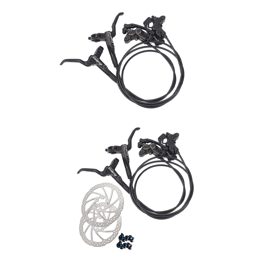 4 Piston Mountain Bike Bicycle Hydraulic Disc Brake Set For MTB Bike Downhill Cycling Accessories