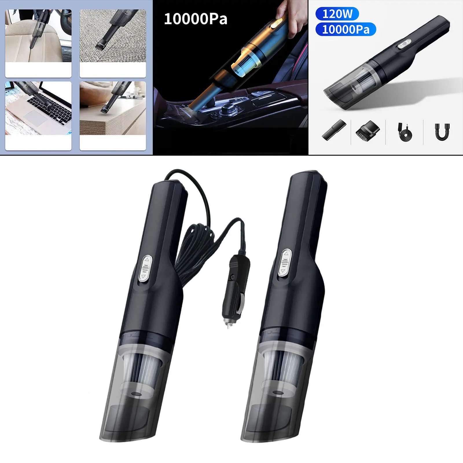 10000Pa Wireless Car Vacuum Cleaner Auto Portable Truck SUV Vacuum Cleaner Cordless Wet Dry for Home Office Car