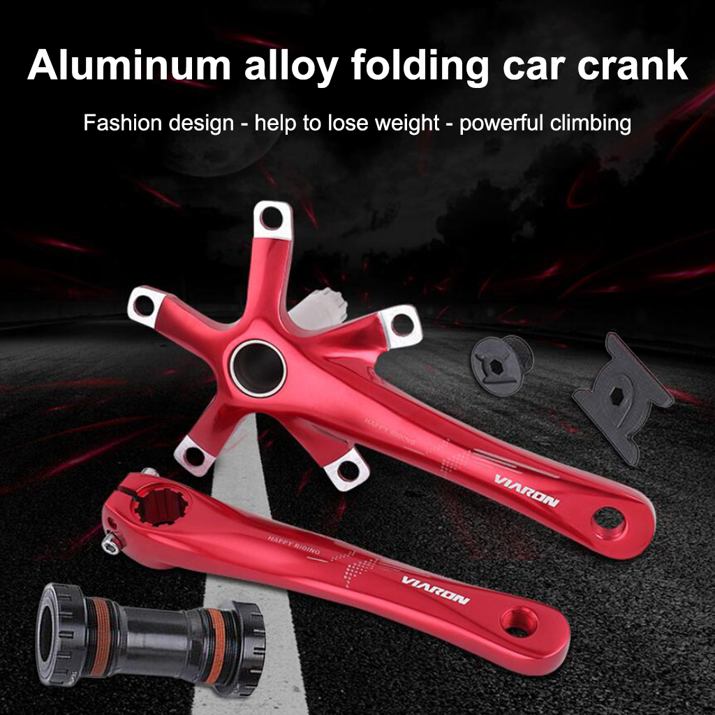 Bike Crank Arm Set，170mm 130 BCD Mountain Bike Crank Set with Bottom Bracket