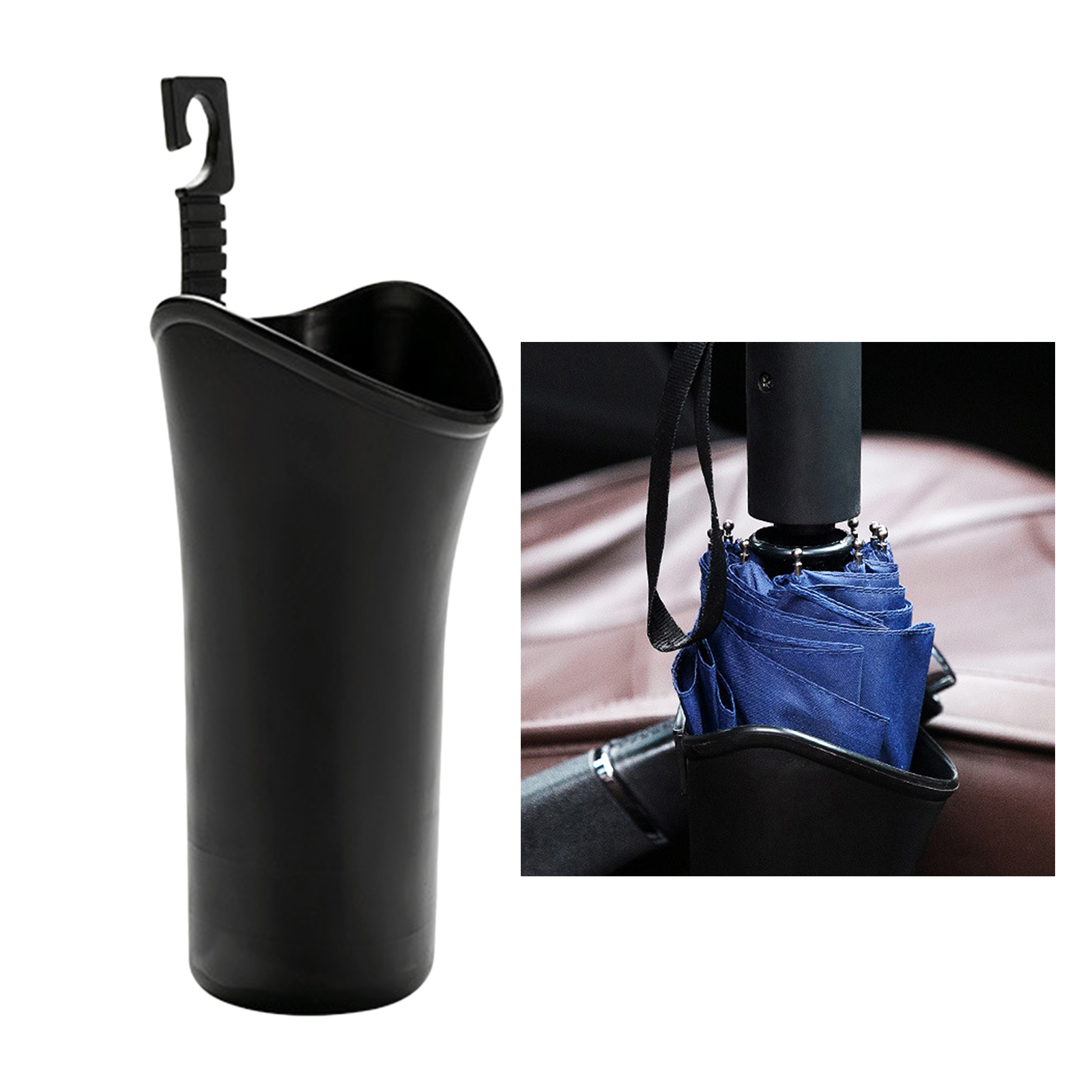 Multi-Function Auto Car Umbrella Holder Bucket Storage Box Bucket Black