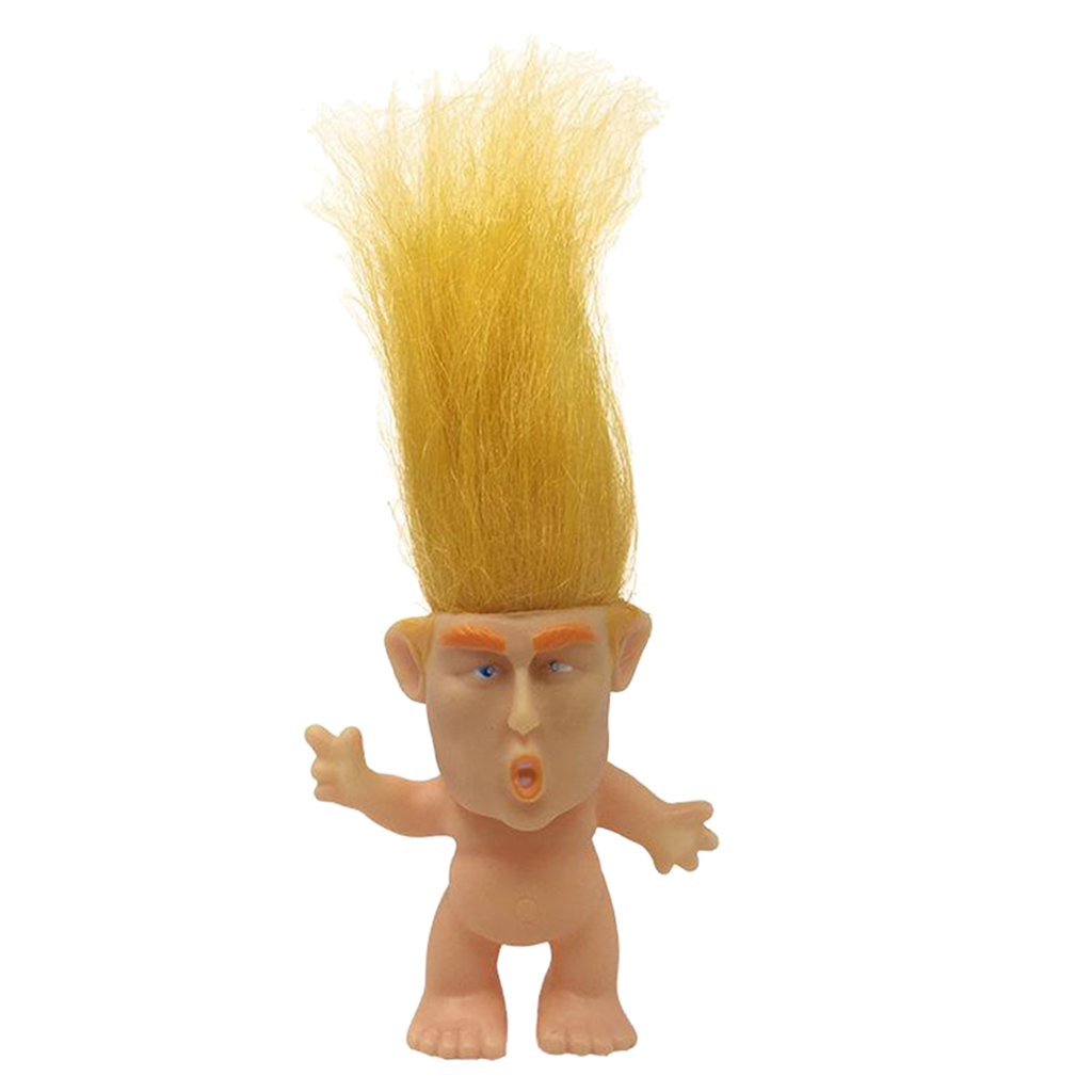 The President Trump Troll 6cm Doll with Hair Lucky Dolls Miniature Kids Toys