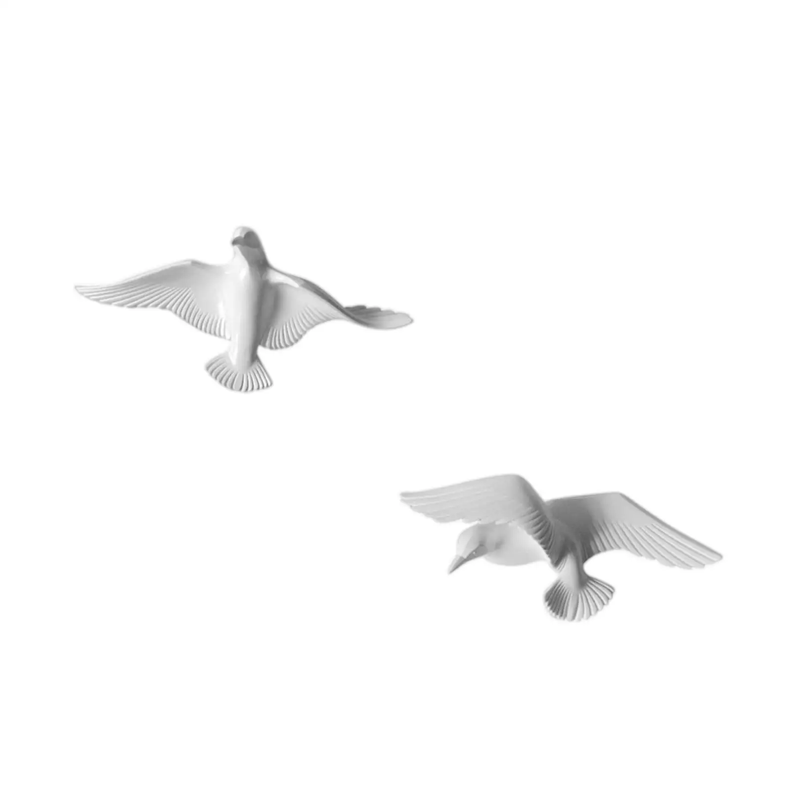 2Pcs Fashion Resin Seagull Living Room Office Wall Decorations
