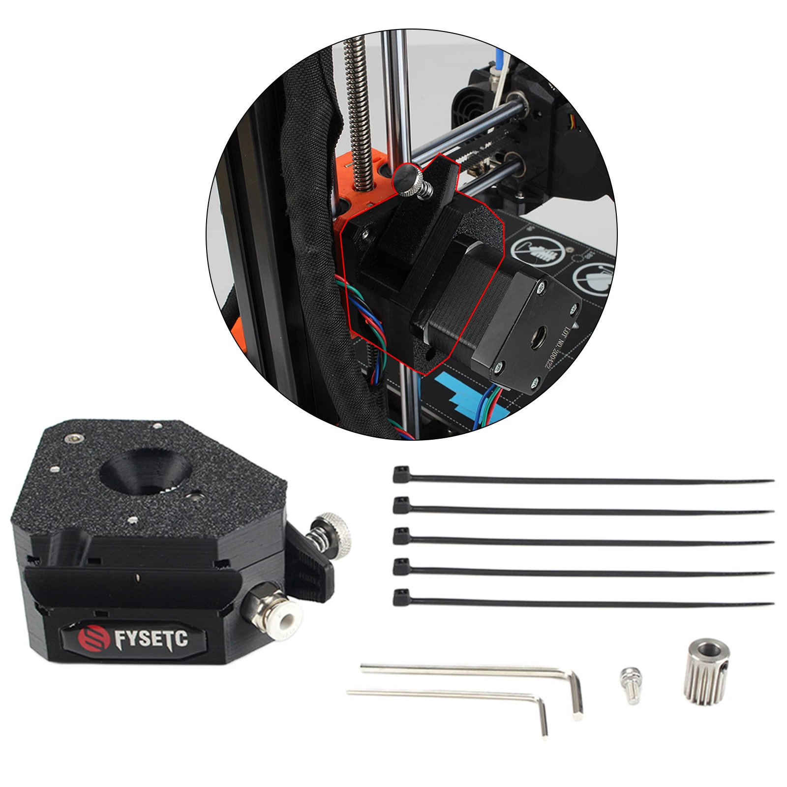 Plastic   V1 Dual Drive Extruder Set for Prusa Clone Mini 3D Printer, High Performance Spare Parts