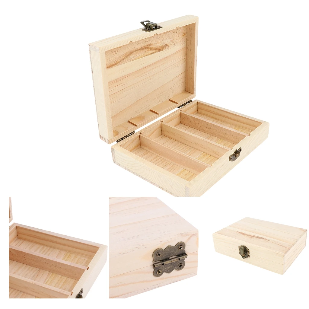 4 Slots Essential Oil Wood Storage Box Hold 30ml Oil Case Organizer 30ml Oil