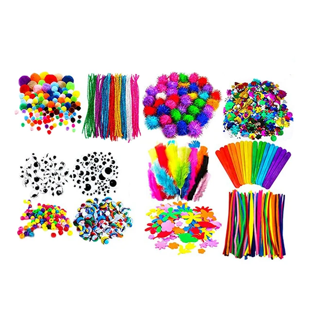 Art Craft Supplies, DIY Kit Handmade Props Colorful Materials Kit for  Kindergarten Homeschool Age 4 5 6 7 8 9 for Kids & Teens - AliExpress
