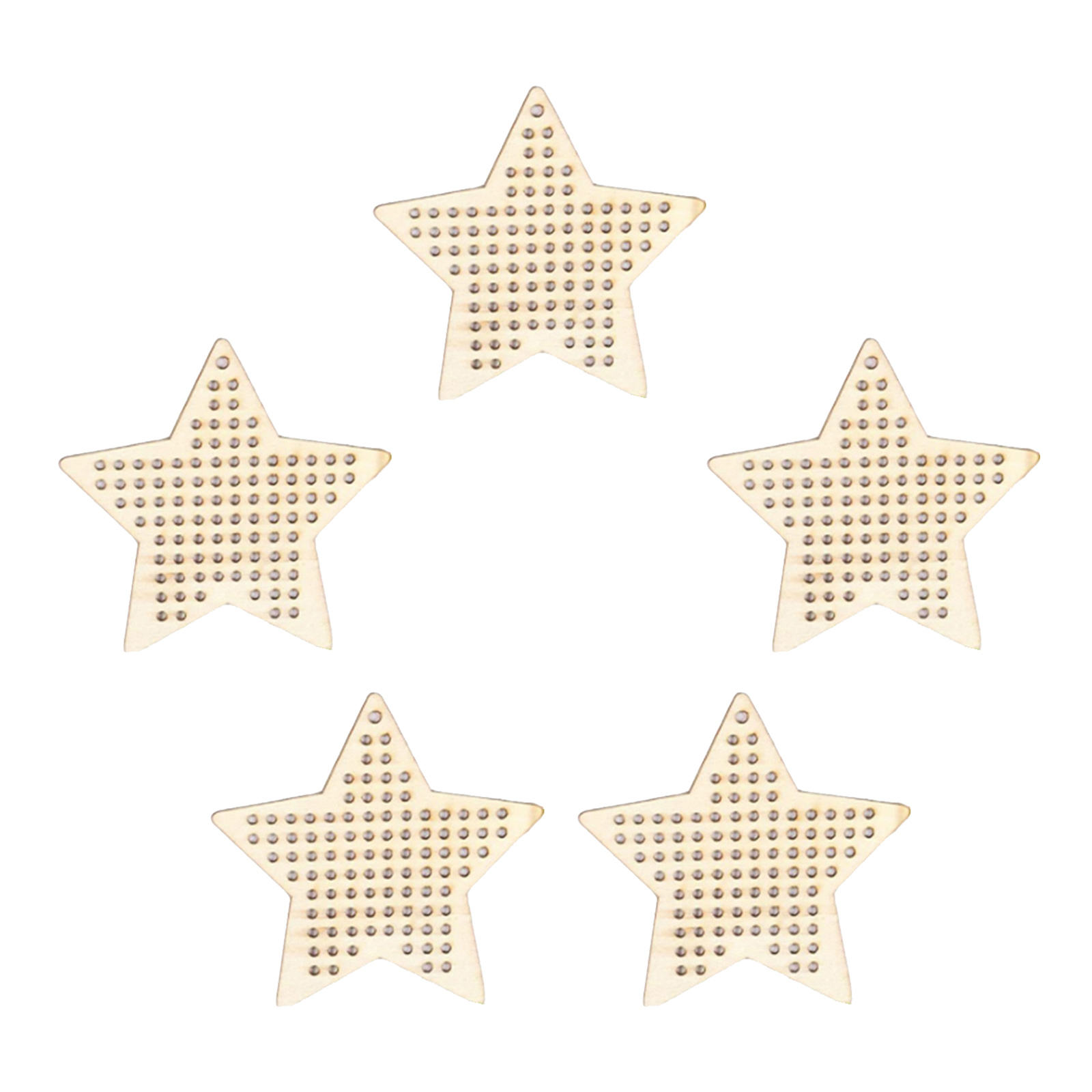 5x Cross Stitch Pendant Blank Charms Star for Crafts DIY Counted Embroidery