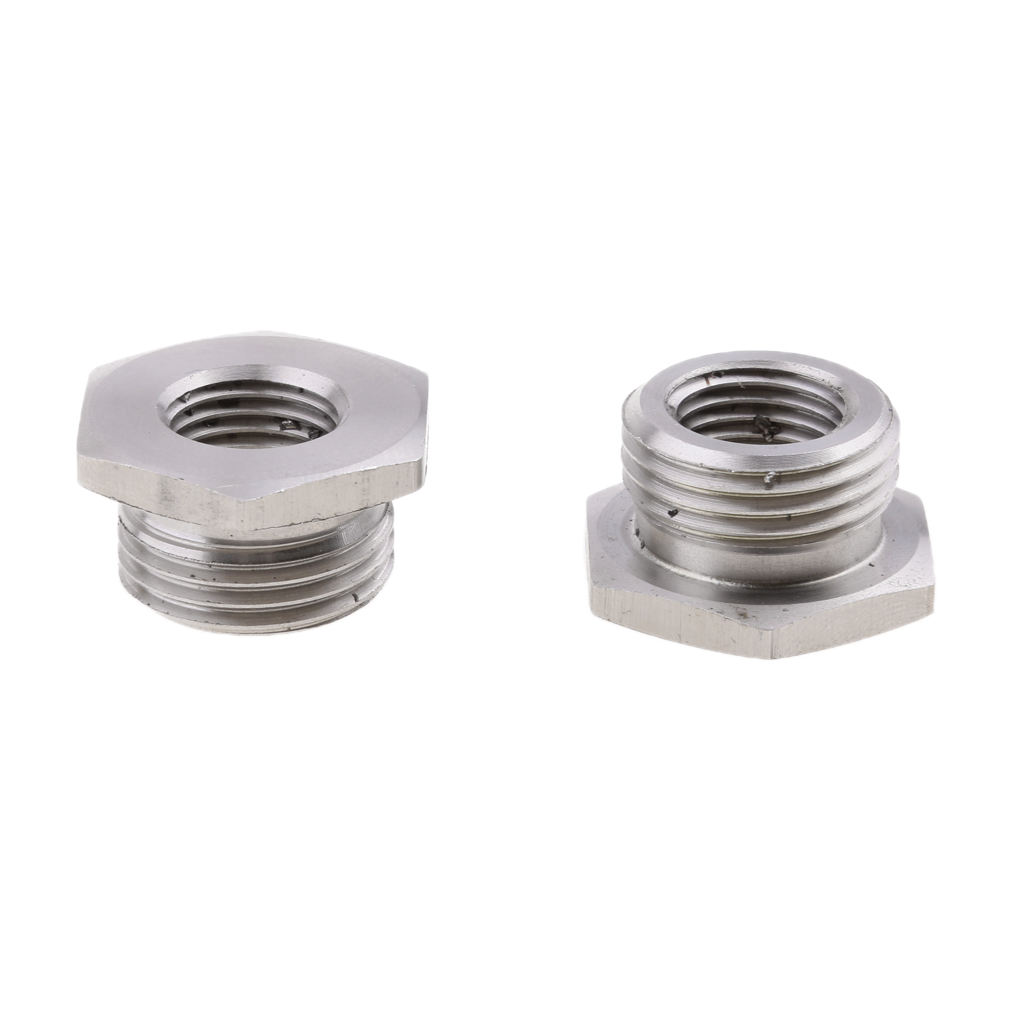 2 Pieces Reduce O2 Sensor Plug Adapter 18mm to 12mm Exhaust Pipe for Harley