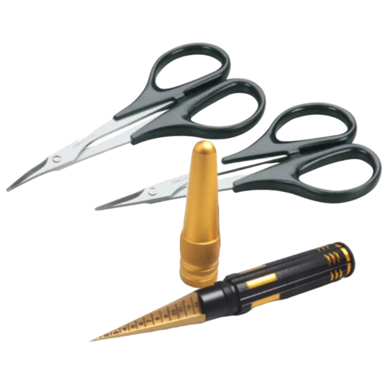 Straight Scissors Curved Scissors Set Hole Opener Expanding Hole Puncher Reamer Installation Kit for RC Car Toy