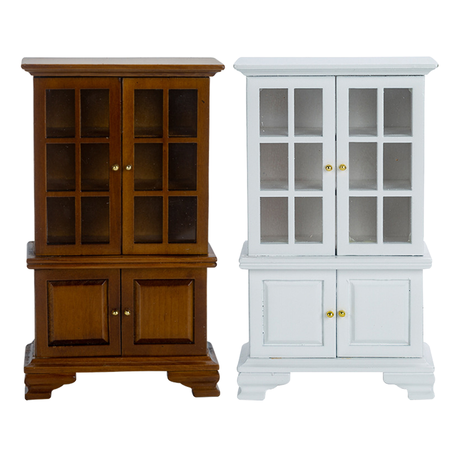 Doll House Miniature Handcraft Wooden Cabinet Bookcase 1:12 Dollhouse Bedroom Living Room Furniture Life Scene Accessory Toys