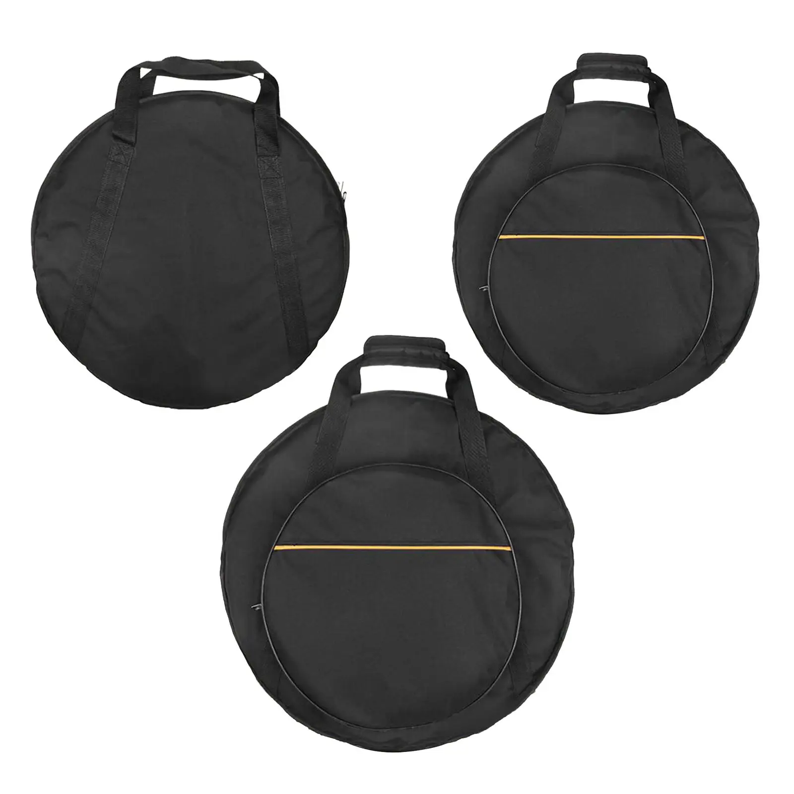 1PC Cymbal Storage Bag Percussion Instrument Accessories Black Cymbal Carrying Case Waterproof with Padded Dividers