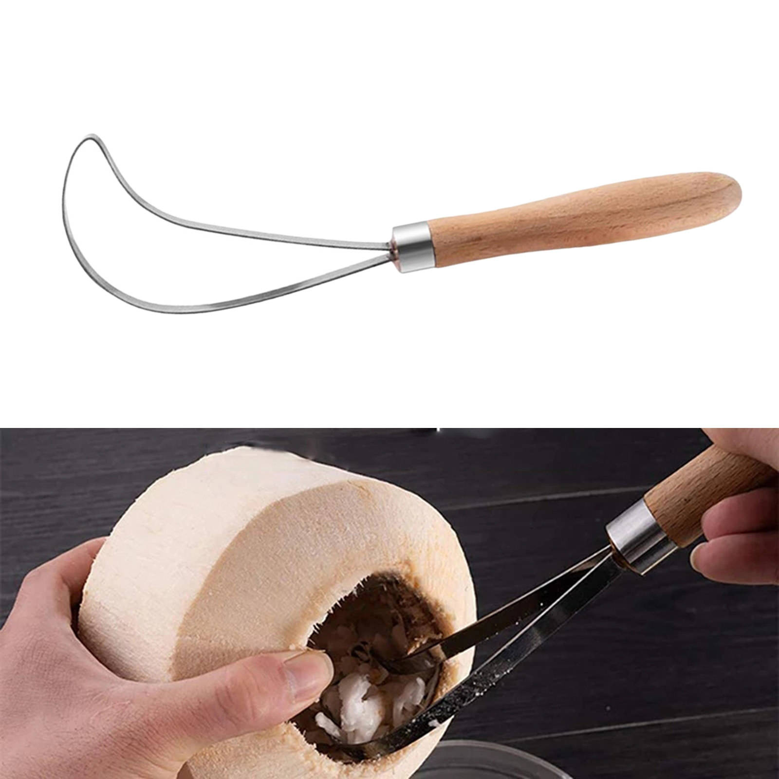 Handheld Coconut Shaver, Clean Practical Portable Metal Scaler Sculpting Tools, Slicer for Kitchen Sculpture Coconut Pottery