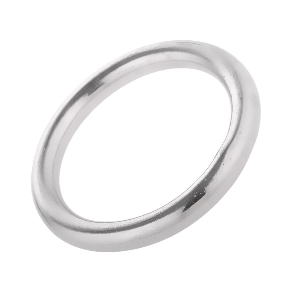 Seamless 304 Stainless Steel O Round Rings Circle Craft Webbing Kayak Canoes Marine Shade Sail Boat
