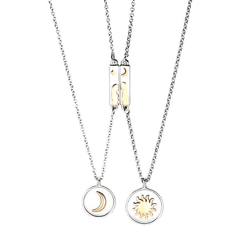 Sun Moon Star Lovers Necklace Distance 