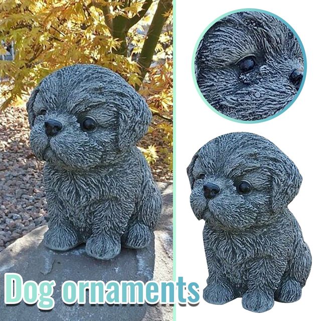 Toys Decor Home Tzu Shih Figurine Toys Resin Outdoor Garden Ornament  Decoration Ornaments Puppy Sculptures Simulation - AliExpress