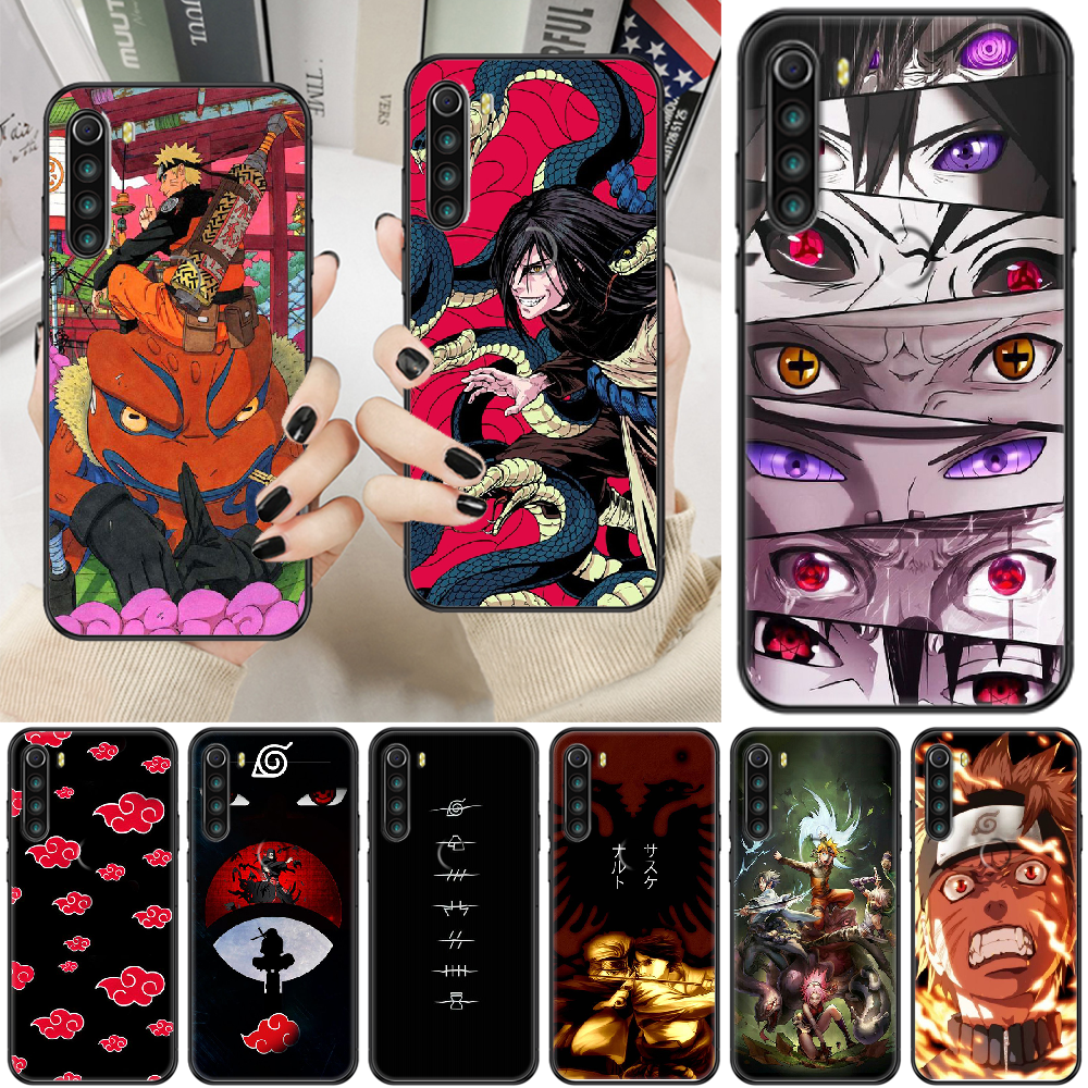 Аниме Uzumaki Naruto Narutos Учиха чехол для телефона Xiaomi Redmi Note 7  7A 8 8T 9 9A 9S K30 Pro Ultra черный ТПУ чехол 3D Etui Мода | AliExpress