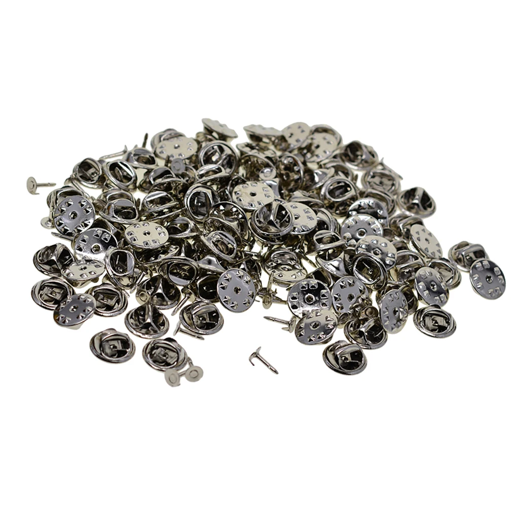 100x Butterfly Clutch Tie Tacks Pin Back Replacement Blank Pins Craft Making