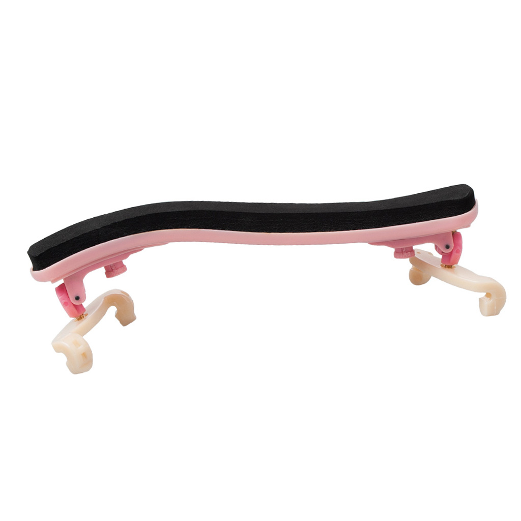 Lightweight Violin Shoulder Rest for 4/4 and 3/4 Size (Black and Pink)
