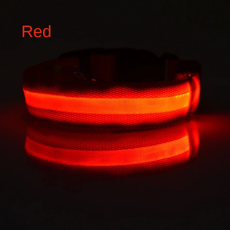 USB Rechargeable Pet Dog LED Glowing Collar  Luminous Flashing Necklace Outdoor Walking  Night Safety Supplies