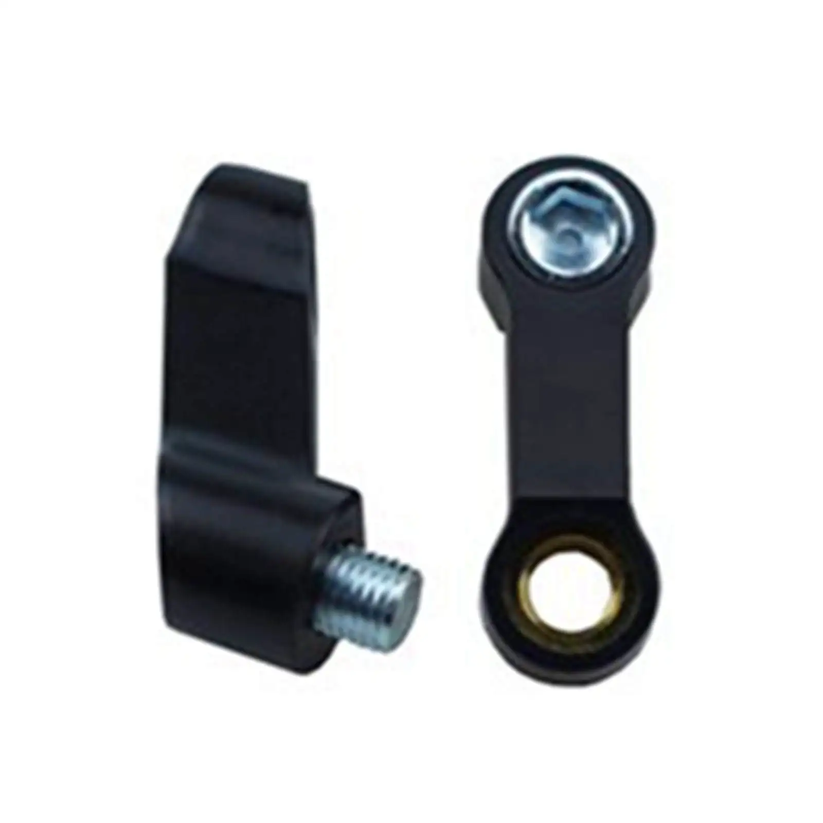 Universal 10mm Motorcycle Rearview Mirror Mount Riser Extender Adapter Bracket Black