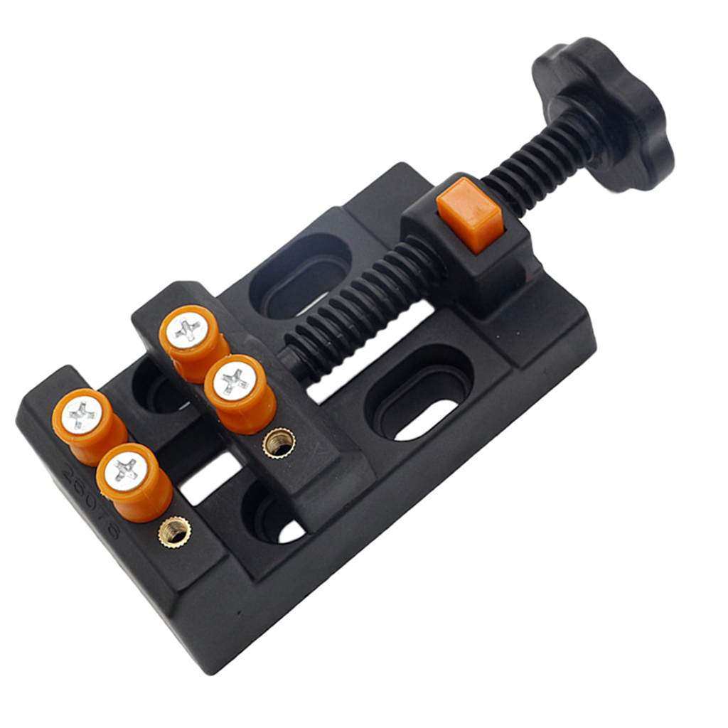 Universal Mini Drill Press Walnut Vice Clamp Table Bench Vice DIY Sculpture Hobby Craft Carving Tool Orange Black