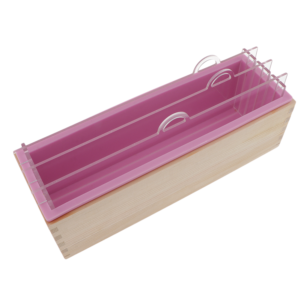 Rectangle Wood Box Silicone Soap Mold DIY Soap Candle Tool For Toast Loaf Baking