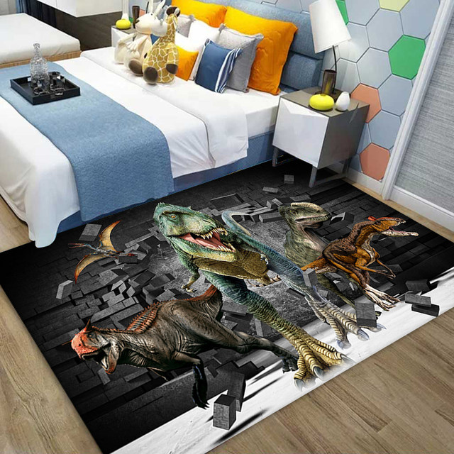 Pittura dinosauro 3D tappeto tappeti per bambini per camera da letto  flanella antiscivolo Baby Crawling Play Mat tappeti e Carept per la camera  dei ragazzi - AliExpress