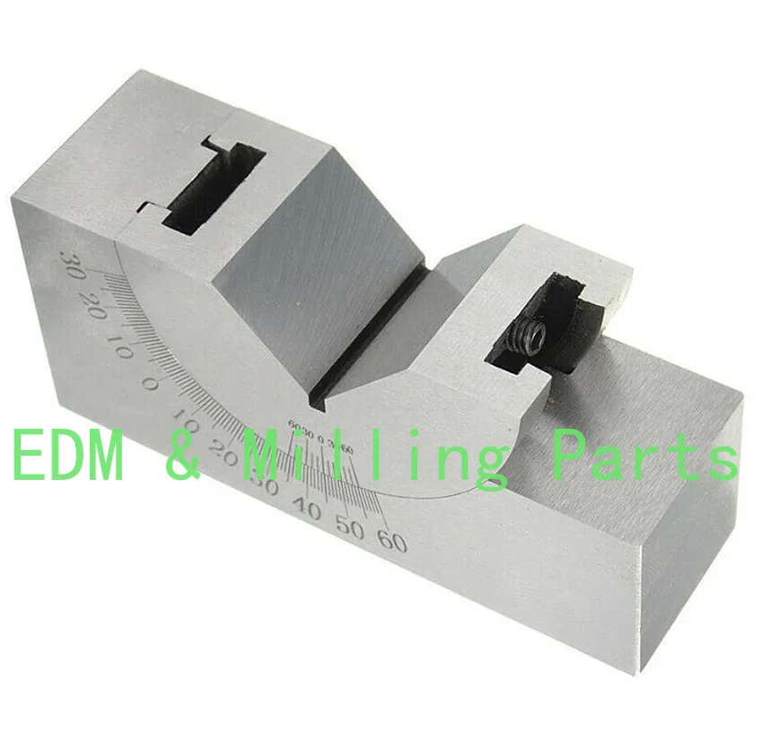 Milling Precision Mini Adjustable Angle V Block 0°-60° Vice Grip Holding Clamp 