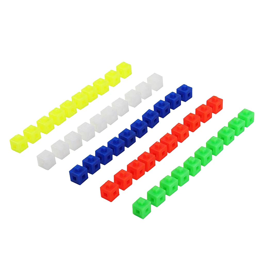 50pcs Plastic Interlocking Math Link  Preschool Learning Toy