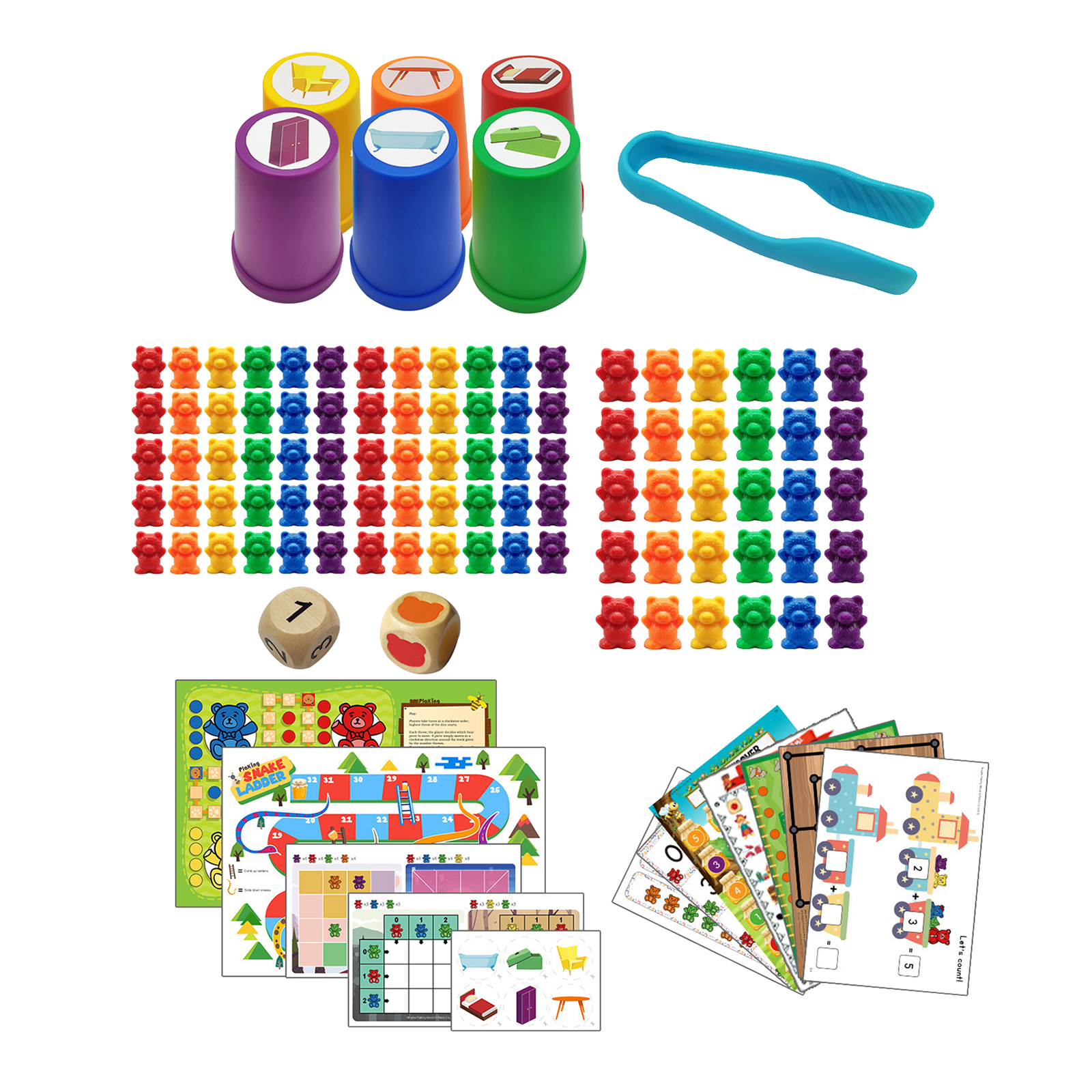 Counting Bears Children Toy Educational Gift Matching Game Home Learning