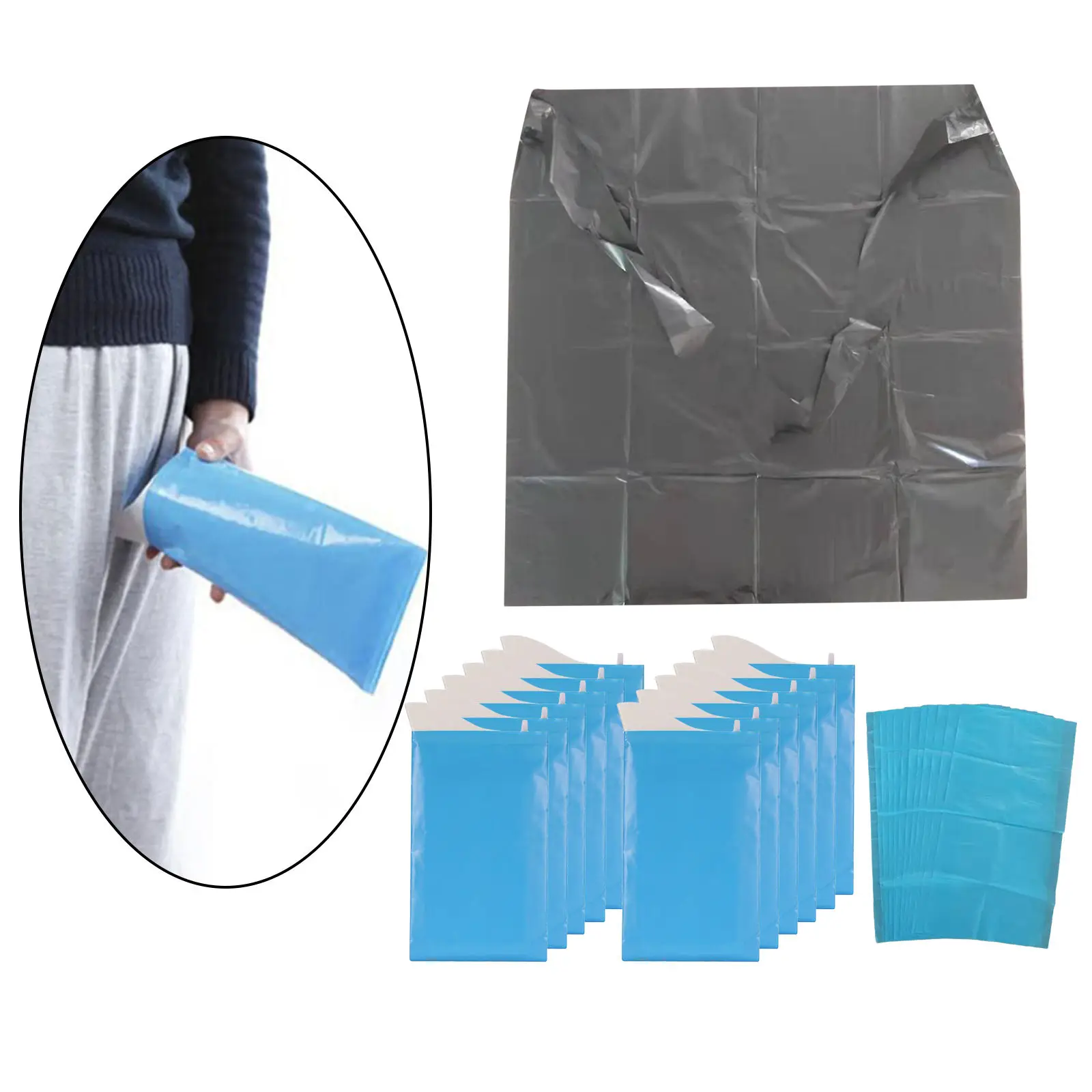 12Pcs Unisex Disposable Urine Bags Camping Pee Bags Urinal Toilet Emergency for Kids Outdoor Sports Car Backpacking Hiking