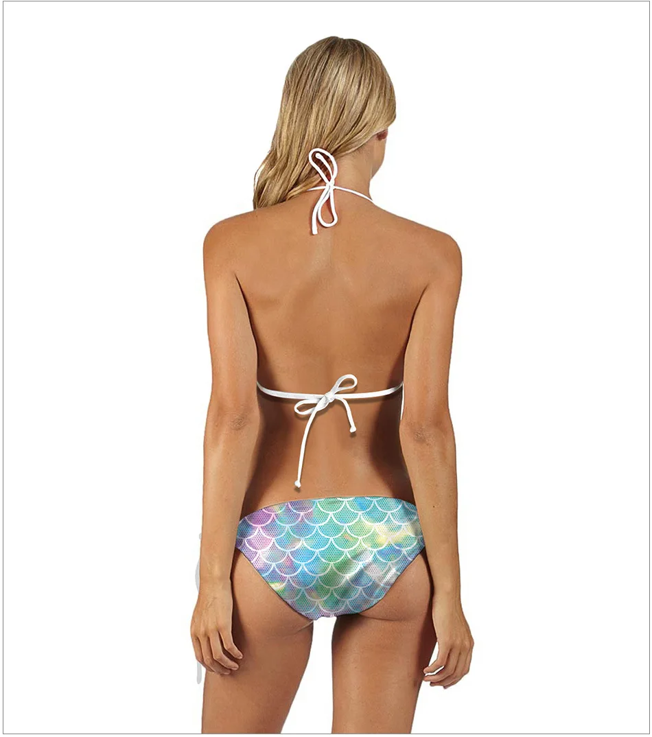 New Summer Sexy Mermaid Scale 3D Prints Elastic Fitness String Thong Bikini  Sets Bathing Suits Swimming Suit Swimsuit for Women|Bikini Set| - AliExpress