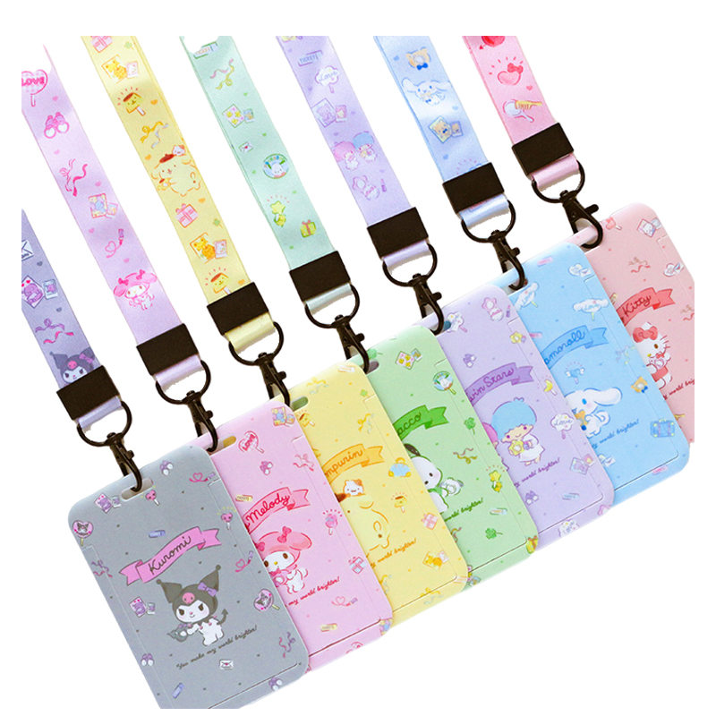 Cartoon Cinnamoroll Kuromi Plastic Kawaii Lanyard Card - KawaiiMerch.com