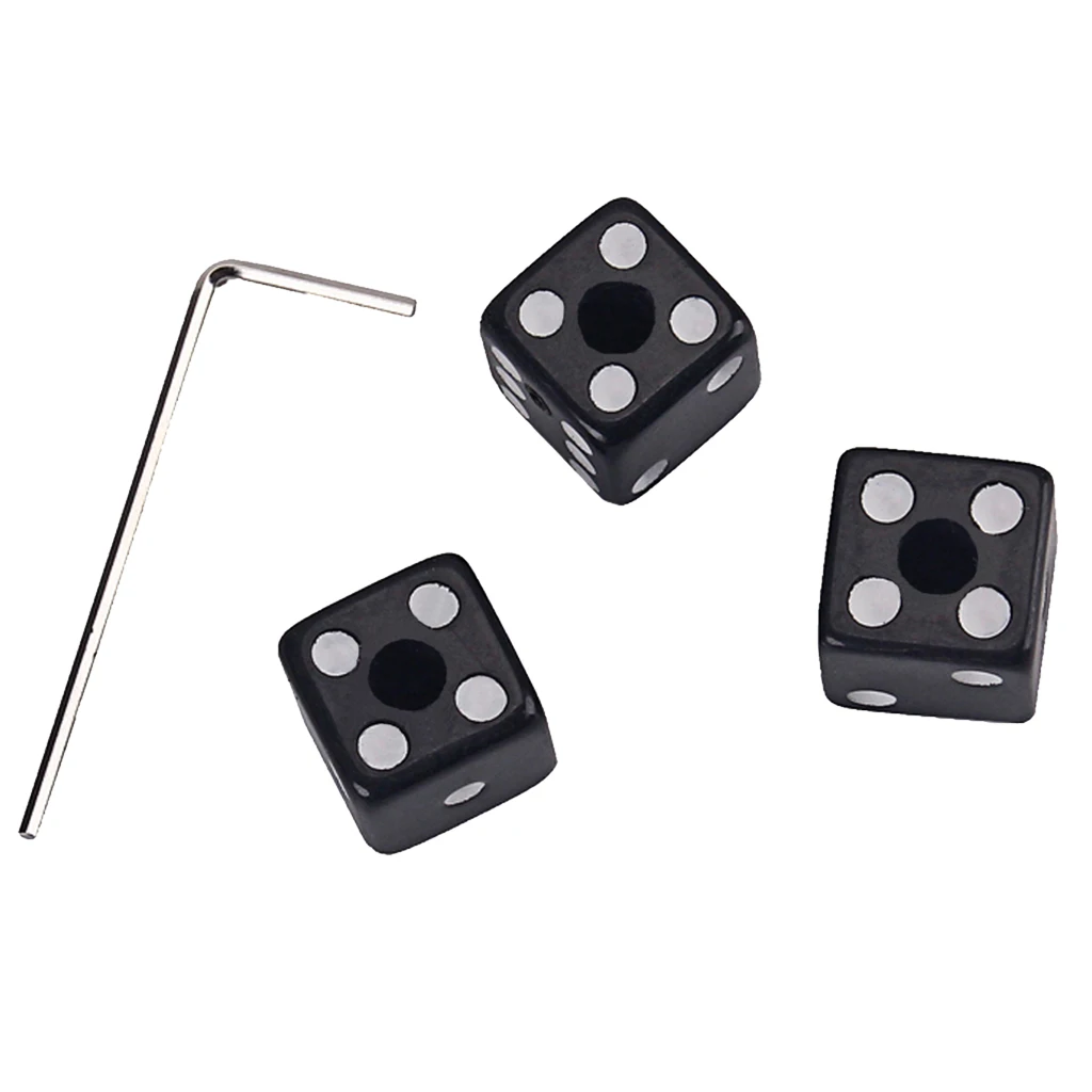 3 Pcs Guitar Control Knob Dices Guitar Volume Knob Dices with Wrench