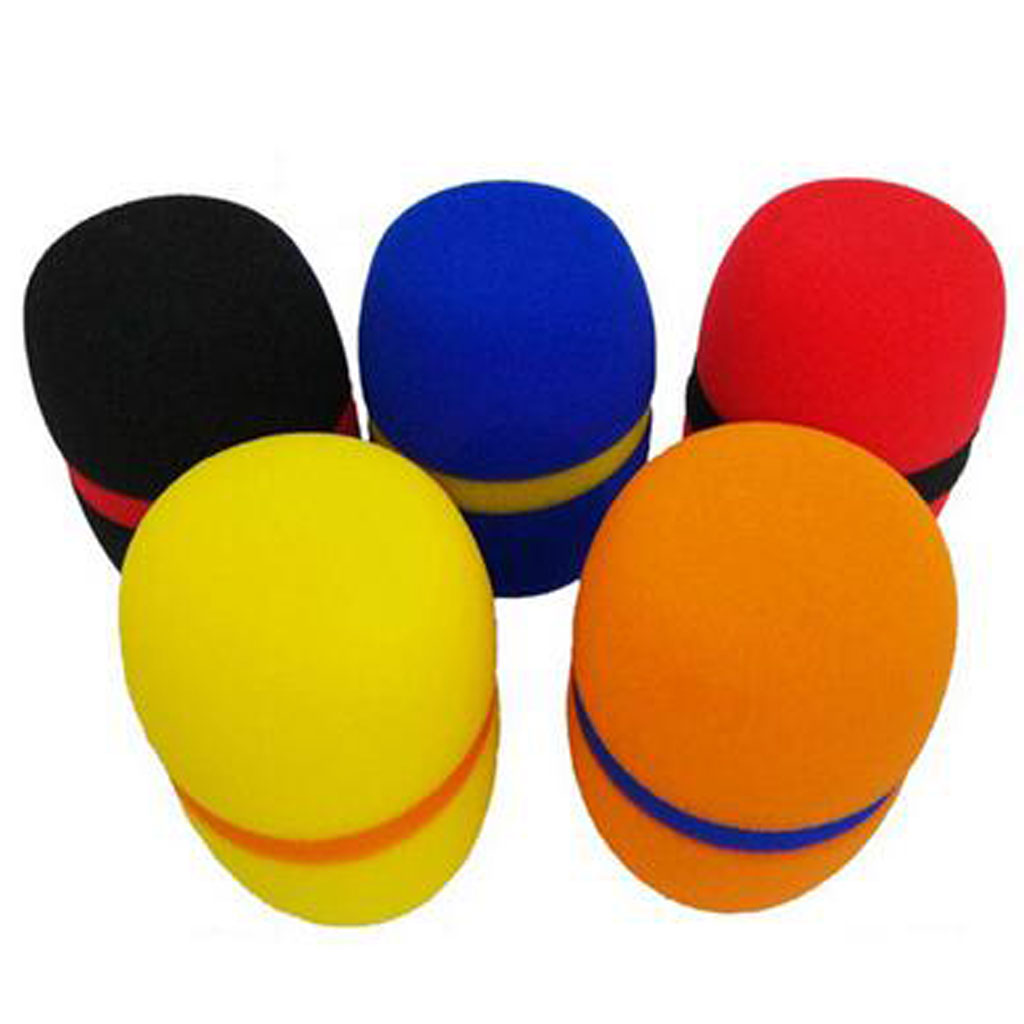 10 Pcs Handheld Stage Microphone Windscreen Foam Mic Cover Karaoke Black