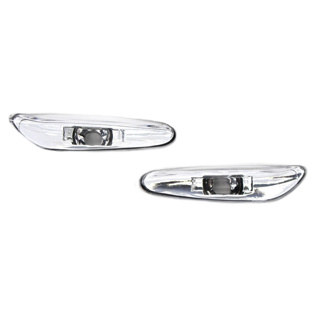 Turn Signal Side Marker Light Cover Clear Lamp Shad for BMW E46 3 Series 2002 2003 2004 2005 4-Door Sedan and Wagon