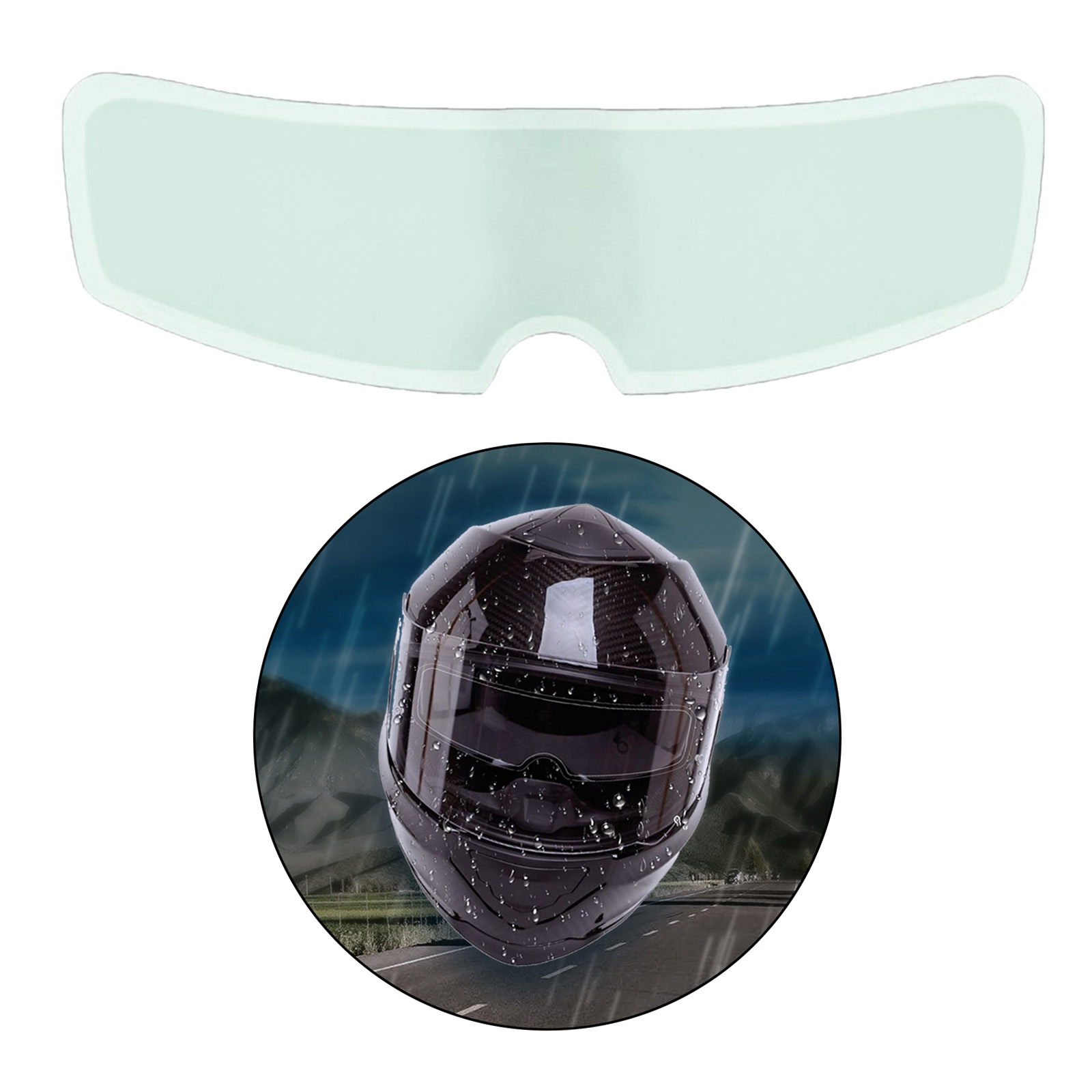 Motorcycle Helmet Lens Anti-Fog Patch Film Rain-proof Sticker Shield Universal