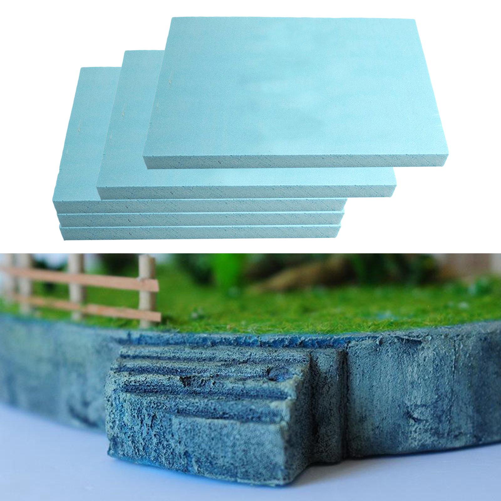 5 Pieces 295x395x20mm Craft Foam Sheets Polystyrene Styrofoam Blocks for Modeling DIY