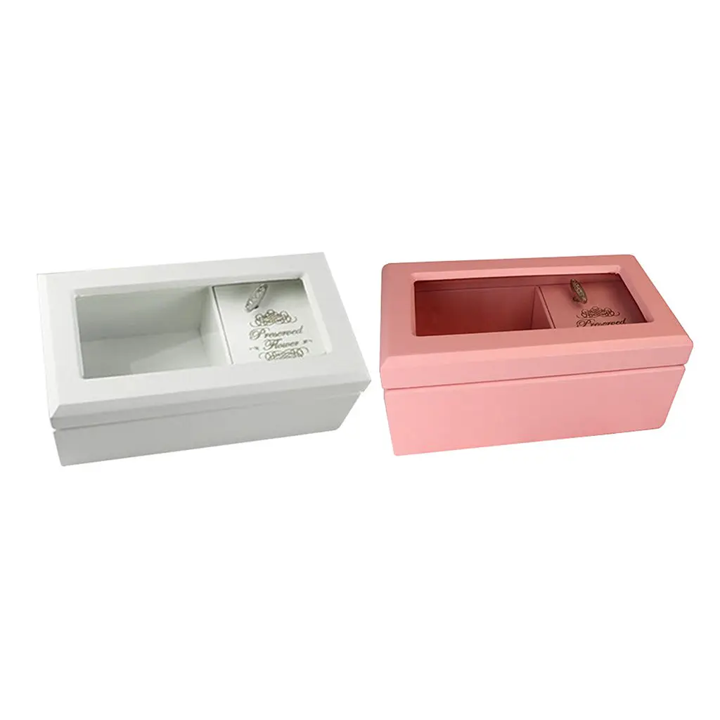 Rectangle Rotary Wooden Musical Jewellery Boxes for Girl Wife Wedding Gift
