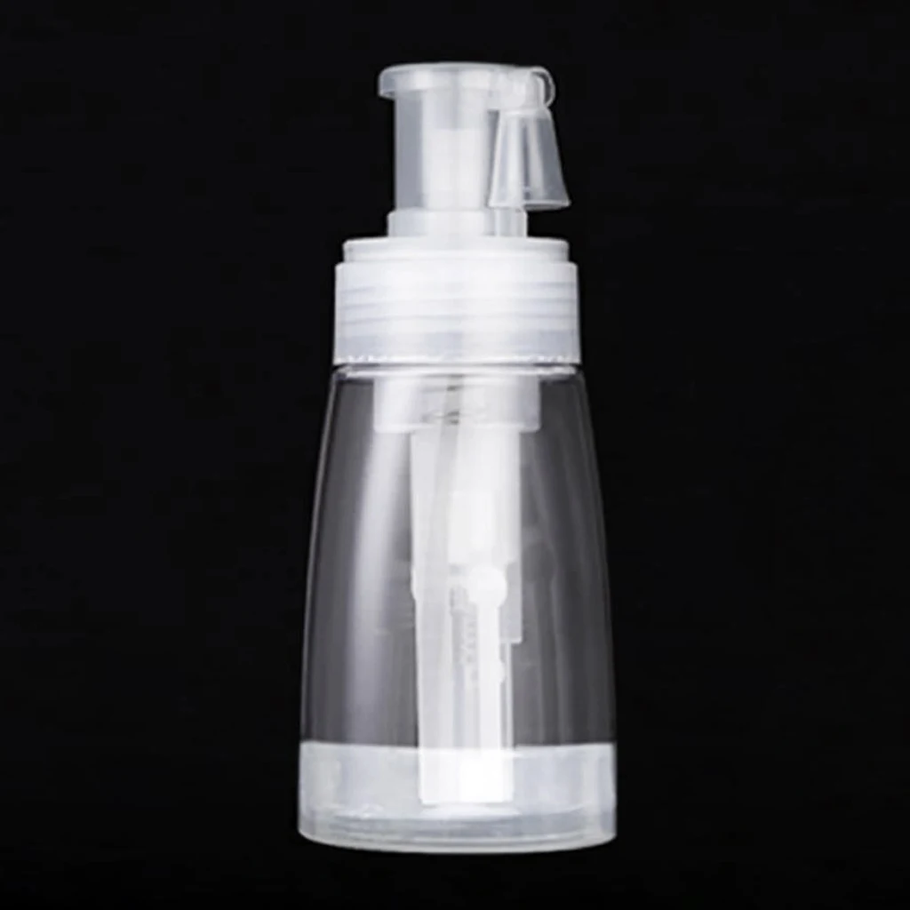 Empty Tranparent Powder Spray Bottle with Locking Nozzle 180ml Container for