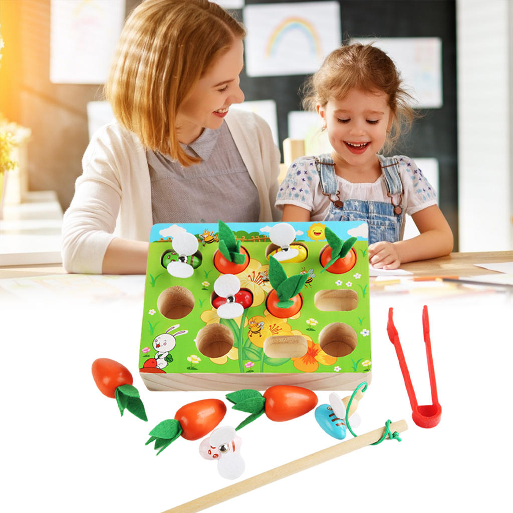 Montessori Toys Clip Bee Game, Mini Early Learning Fine Motor, Color Puzzle