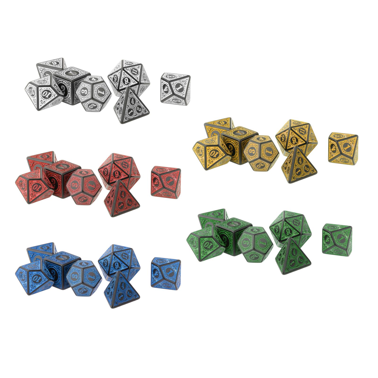 7 Pieces DND Dice Set Polyhedral Dice for Role-Playing Board Game MTG RPG