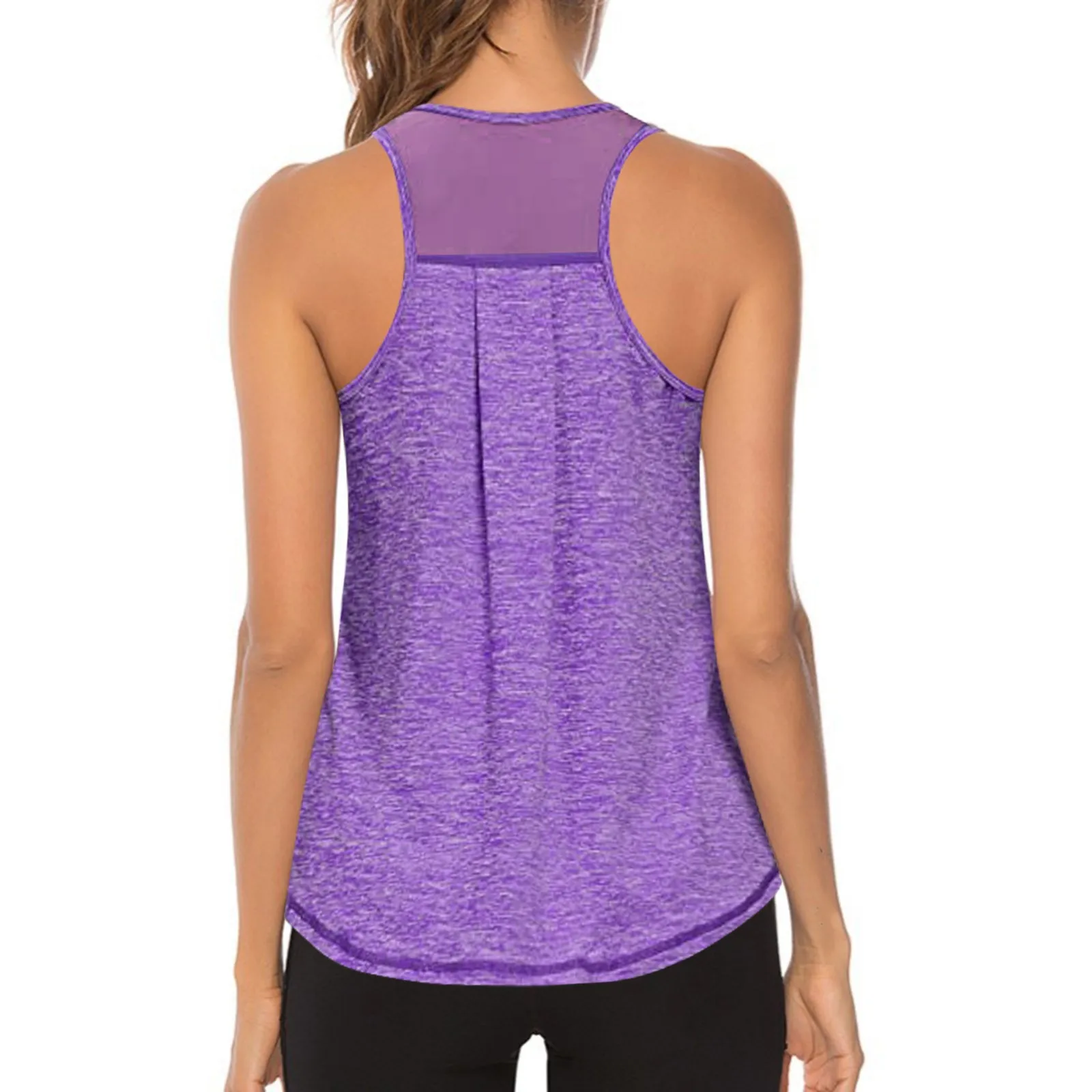 Top Selling Sleeveless Racerback Yoga Vest Sport Singlet Women Athletic Fitness Sport Tank Tops Gym Running Training Yoga Shirts