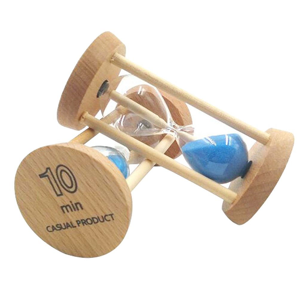 MagiDeal 10 Minutes Wooden Sandglass Hourglass Sand Timer for Classroom Teaching Kitchen Cooking
