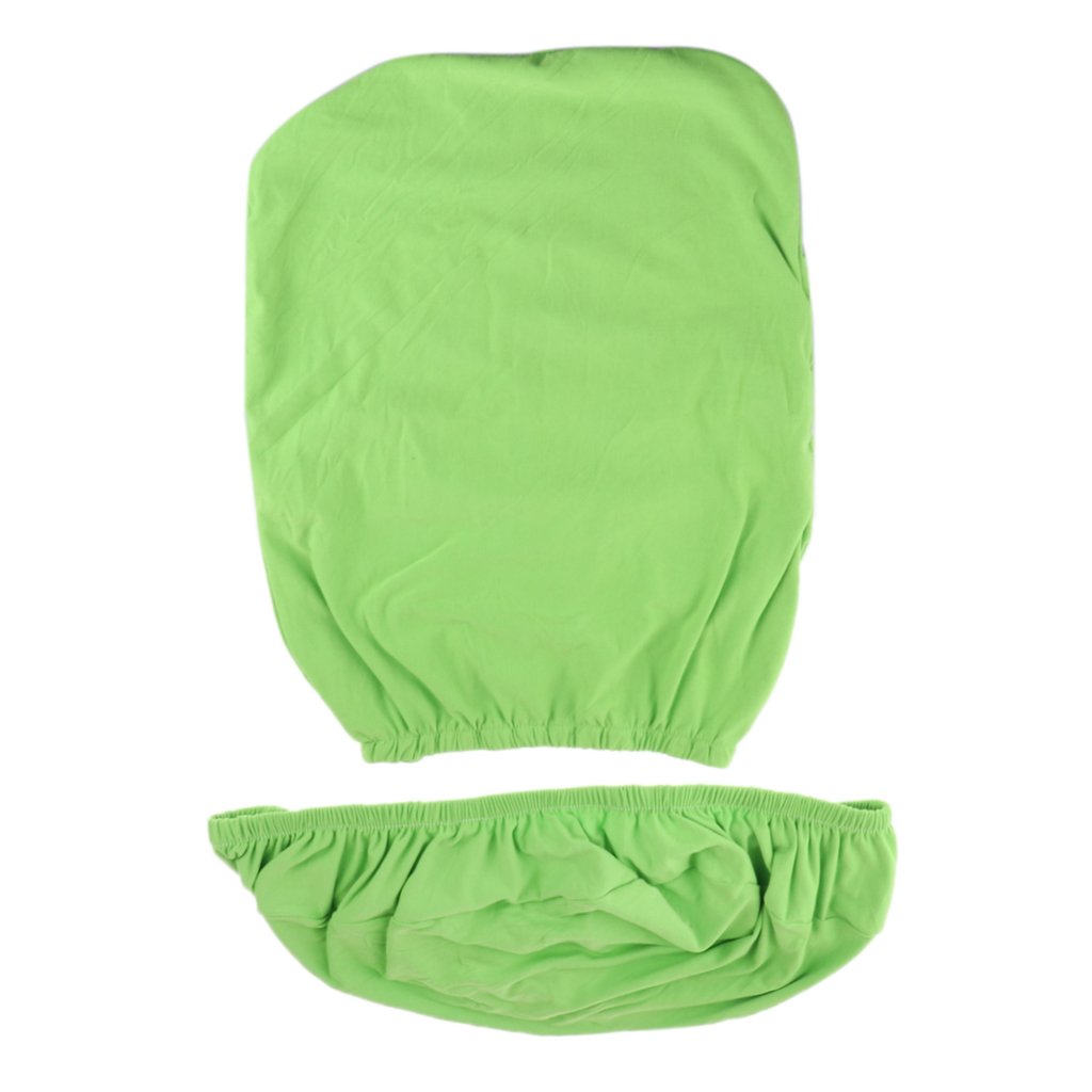 Solid Color Stretchy Computer Chair Slipcover Cover Protector Split Design for Home Office Shop Cafe Use