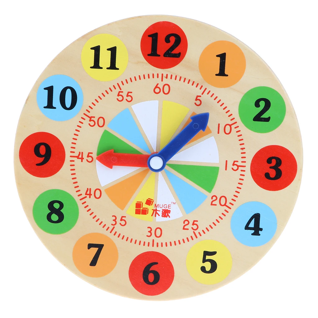  Lesson Clock Learn Different Colors Time Help Children Educational Toys